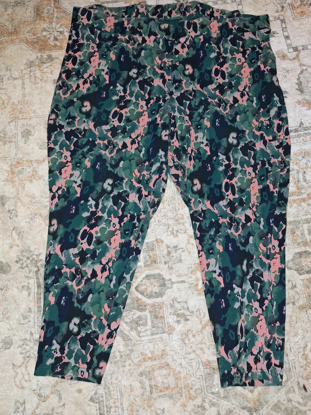 torrid Green and Pink Camouflage Print Leggings